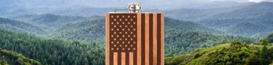 Handcrafted Wood Wrapped Flasks