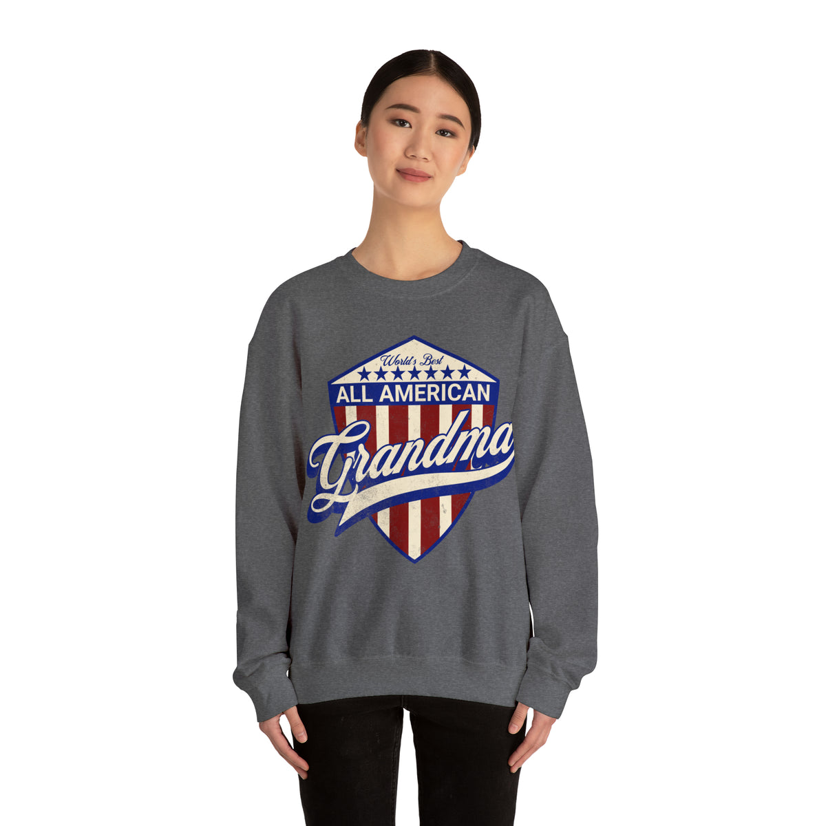 All American Grandma - Unisex Heavy Blend™ Crewneck Sweatshirt