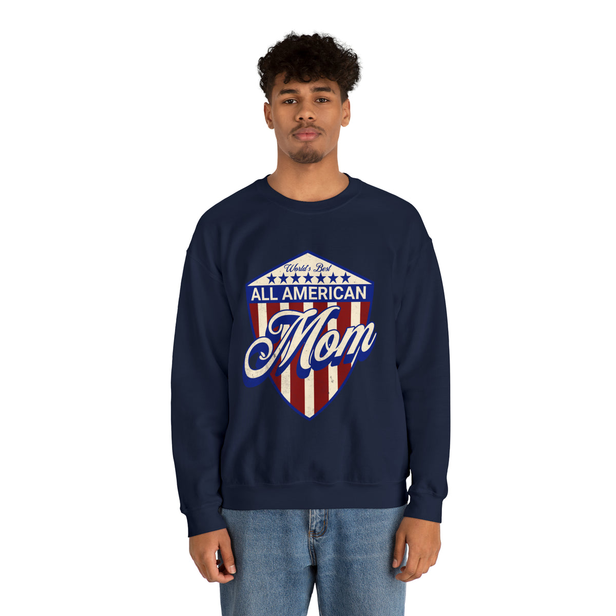 All American Mom - Unisex Heavy Blend™ Crewneck Sweatshirt