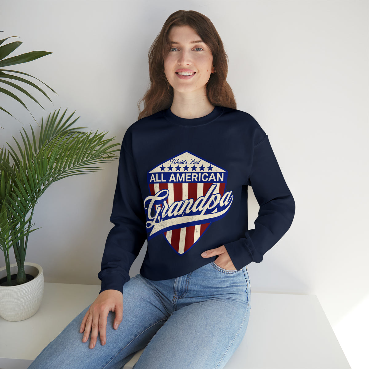 All American Grandpa - Unisex Heavy Blend™ Crewneck Sweatshirt