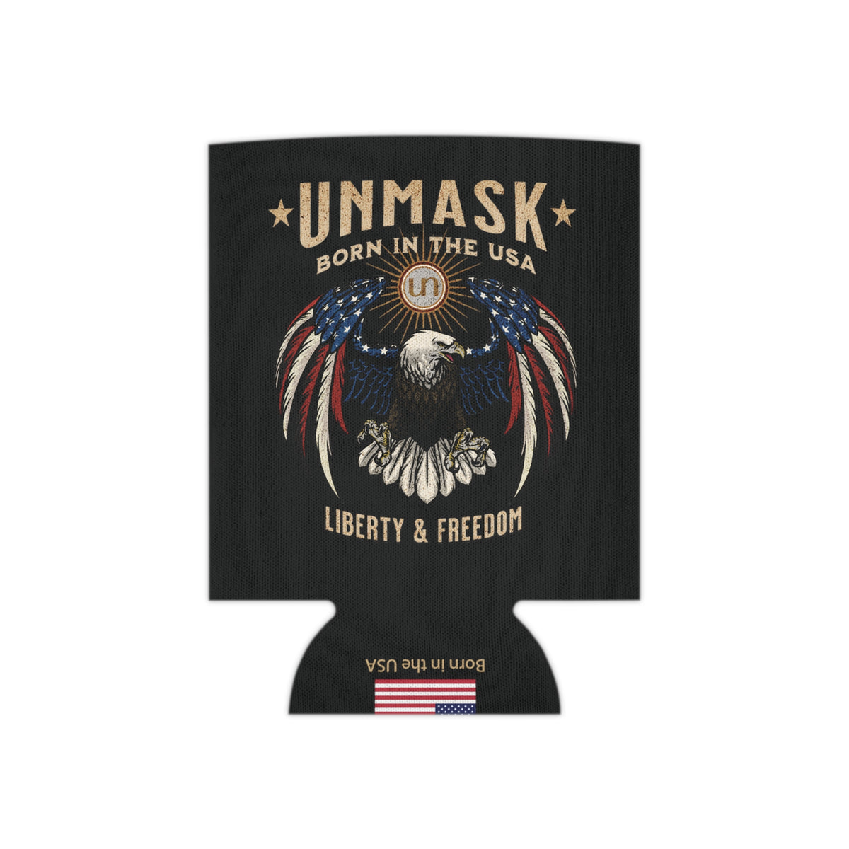UnMask Eagle Foam Can Cooler - Black
