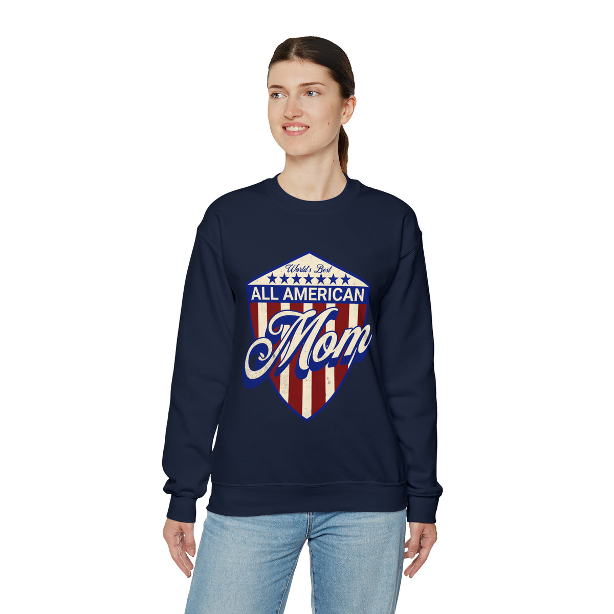 All American Mom - Unisex Heavy Blend™ Crewneck Sweatshirt