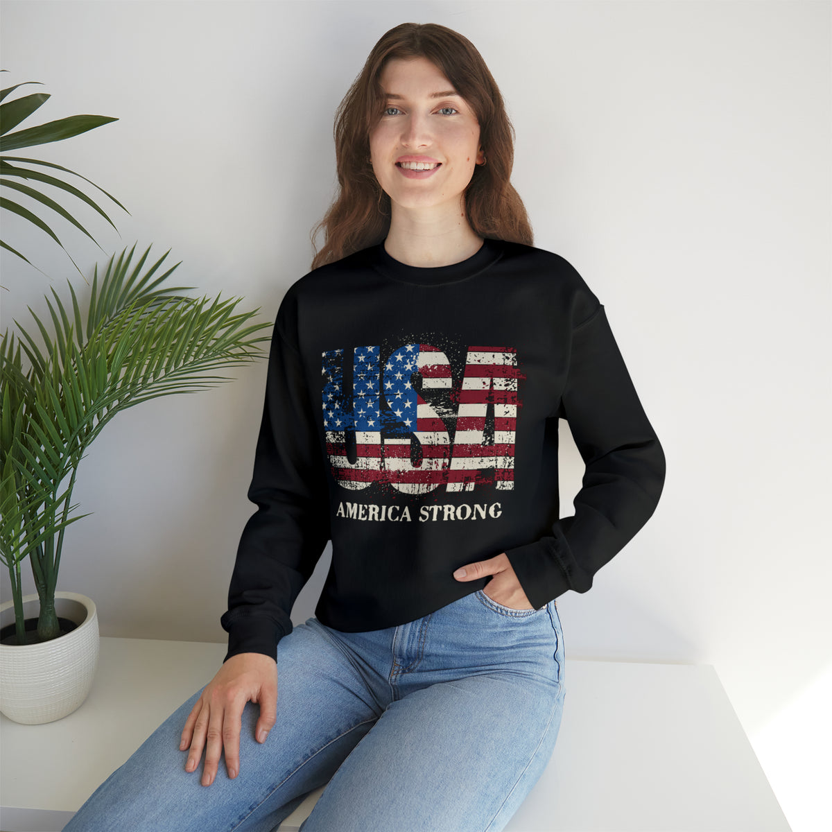 American Strong  - Unisex Heavy Blend™ Crewneck Sweatshirt