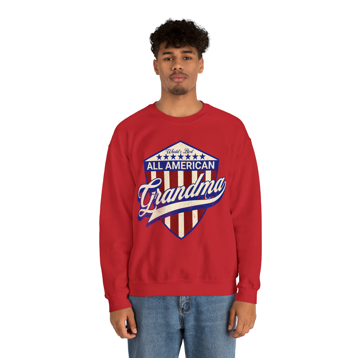 All American Grandma - Unisex Heavy Blend™ Crewneck Sweatshirt