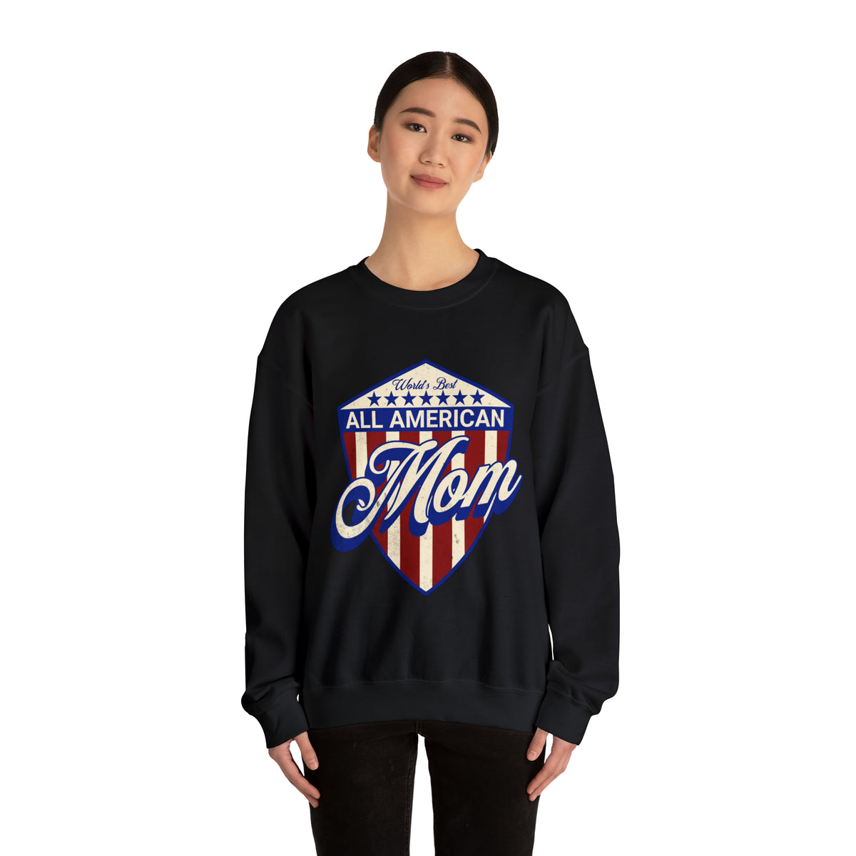 All American Mom - Unisex Heavy Blend™ Crewneck Sweatshirt