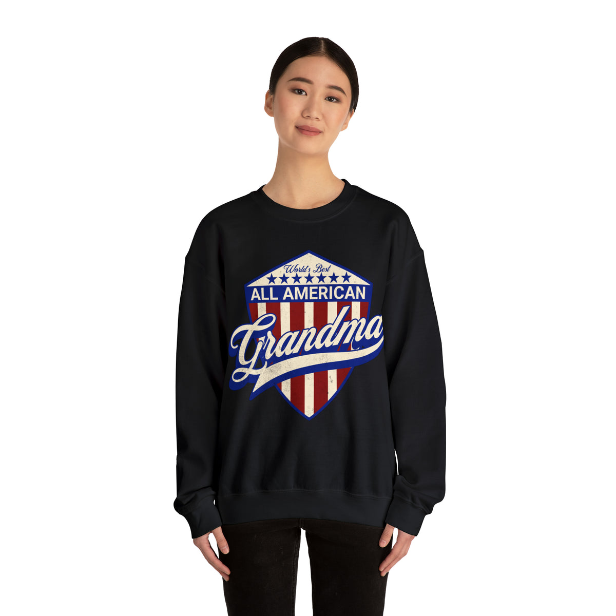All American Grandma - Unisex Heavy Blend™ Crewneck Sweatshirt