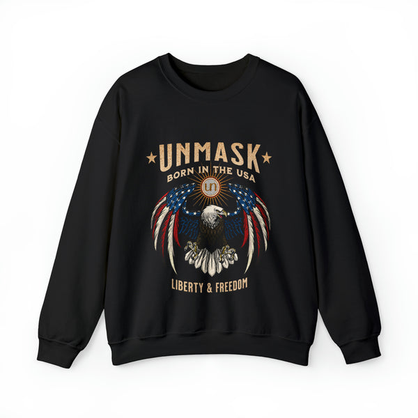 UnMask Eagle - Unisex Heavy Blend™ Crewneck Sweatshirt
