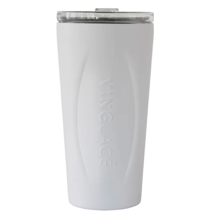 Vinglacé Glass Lined Double Wall Insulated Tumbler with Lid - 14 oz