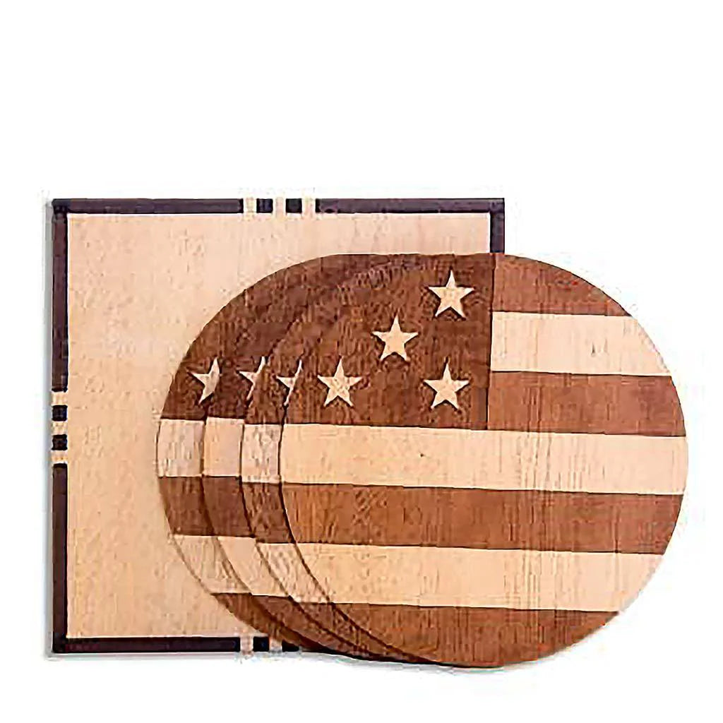 American Edition Solid Wood Coasters