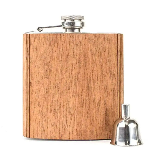 Handcrafted Mahogany Flask - 6 oz