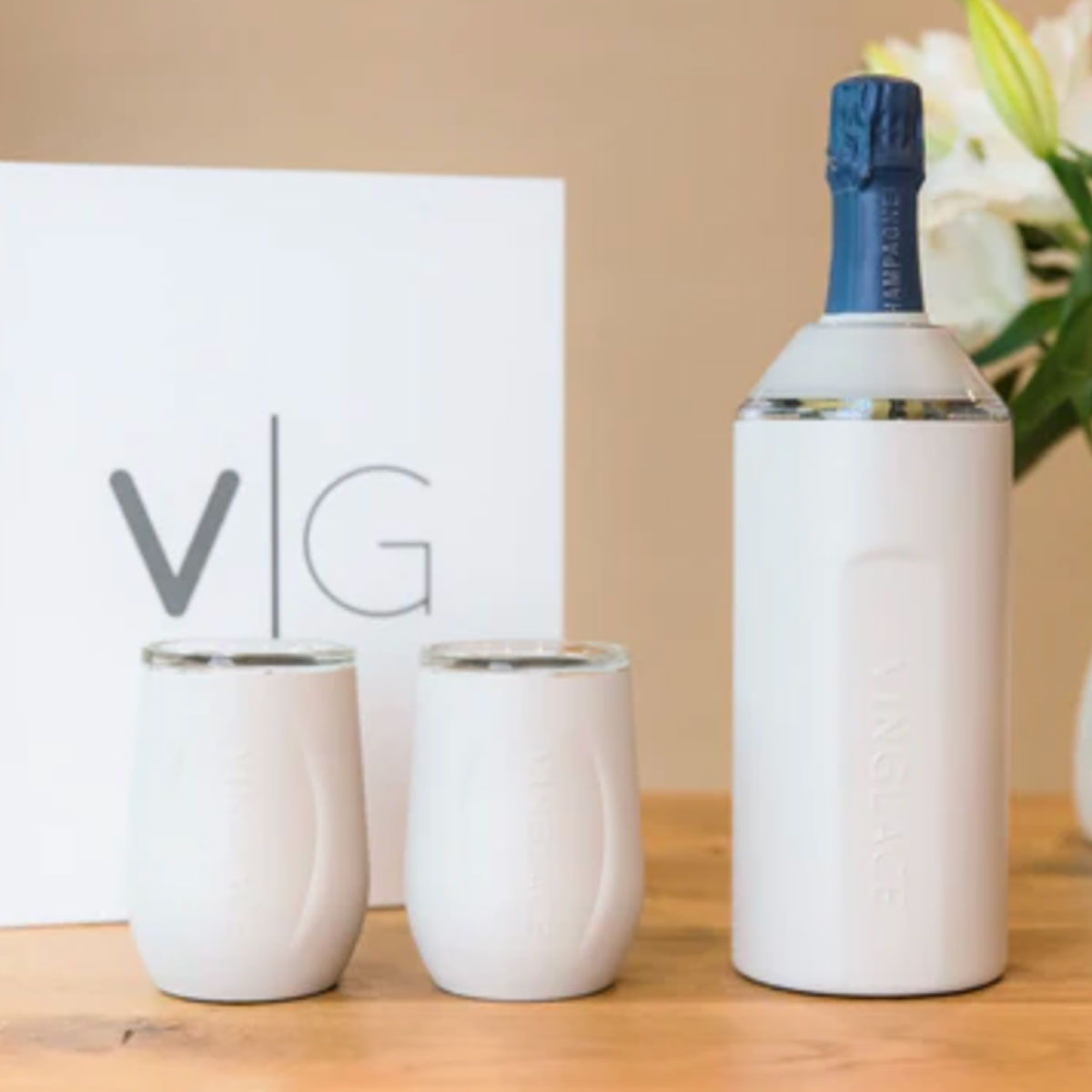 Vinglacé Wine Set - 2 Glasses & Bottle Chiller – UnMask