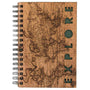 Explore Edition Wood Covered Spiral Journal (Mahogany)
